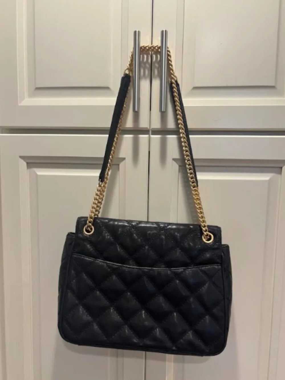 Tory Burch Black Quilted Lather Shoulder Bag